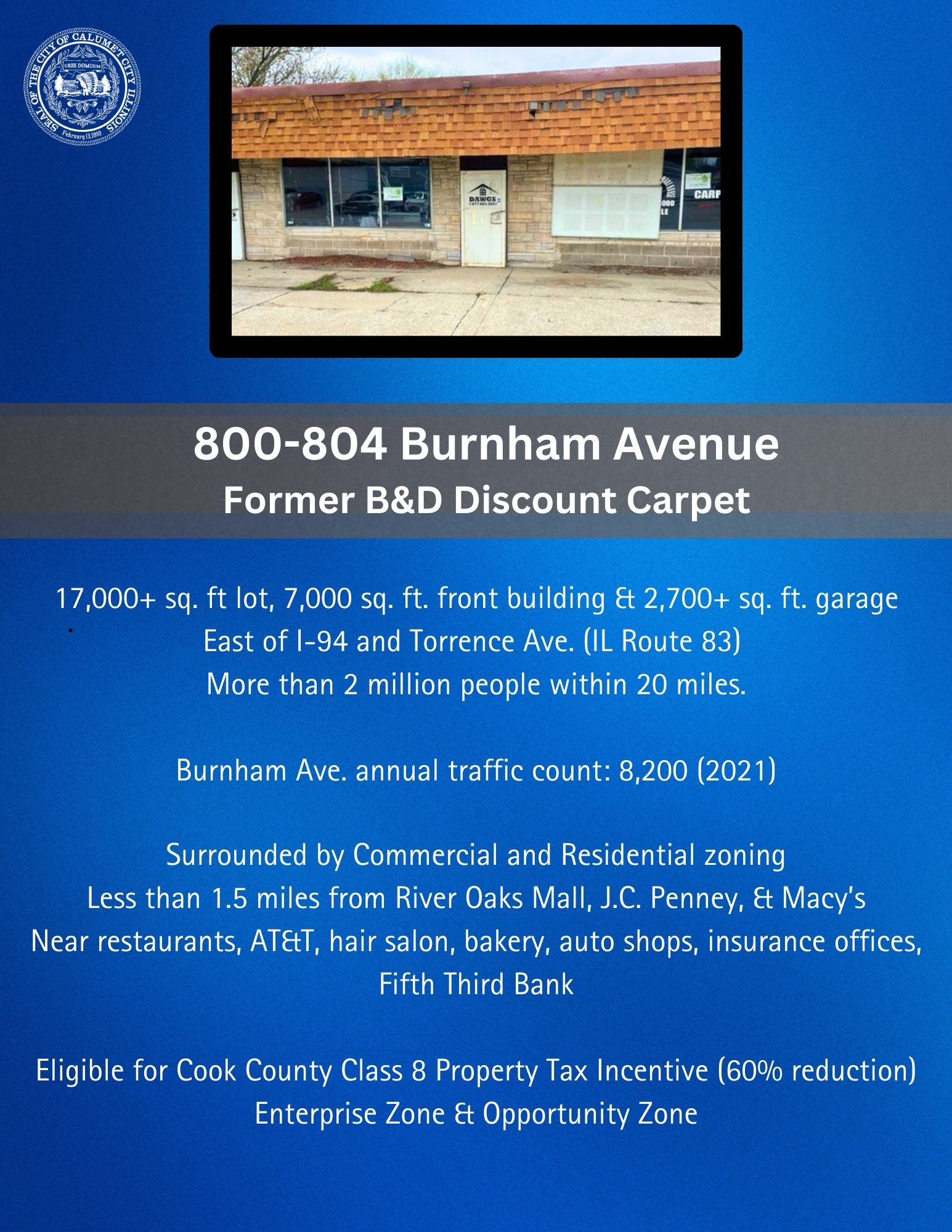 Develop Calumet City Illinois 800804 Burnham Avenue